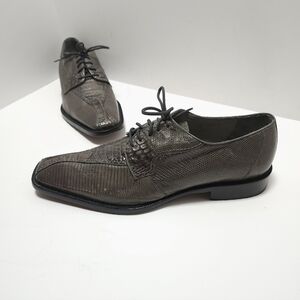 Men's Gray Leather Dress Shoes